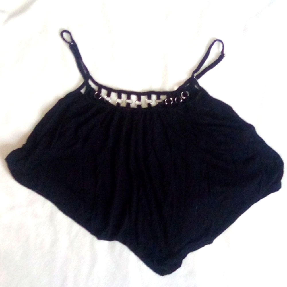 M Black Crop Top